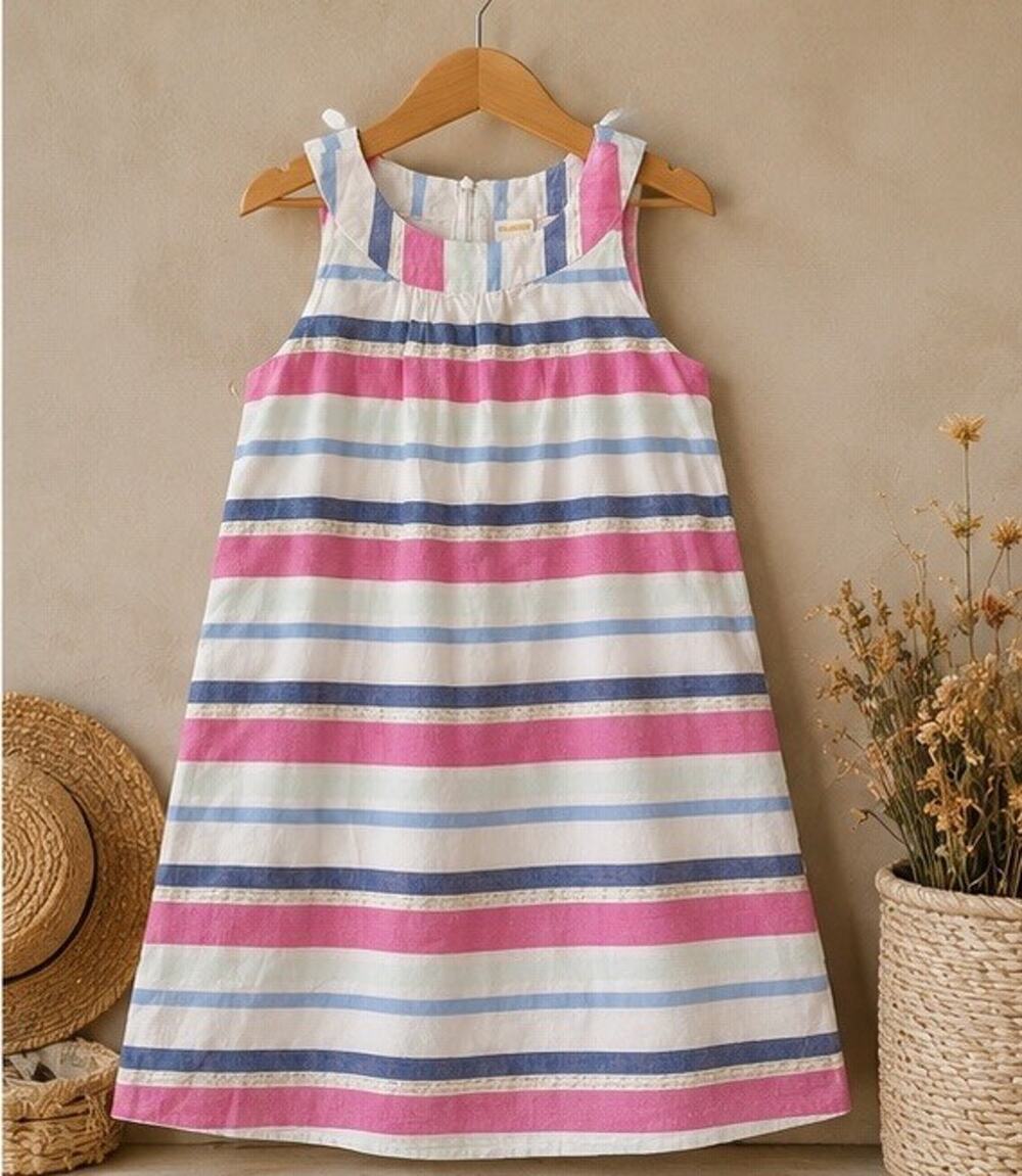 Gymboree Dress Size 8 lined Desert Dreams 2015 Sparkle Stripe beach